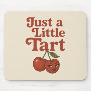 Sassy Cherry Just a Little Tart Retro Red & Pink Mouse Mat