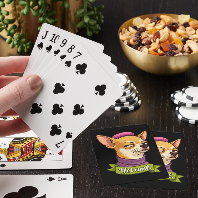 Sassy Chihuahua Sticker  Playing Cards (In Situ)