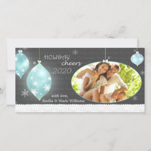 Sassy Christmas Ornaments New Couple Photo Holiday Card