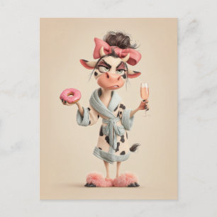 Sassy Cow in Spa Mode Postcard