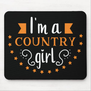 Sassy Cowgirl Princess Country Horse Line Dancing Mouse Mat