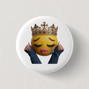 Sassy Crying Emoji Party Balloon - Dramatic Birthd 3 Cm Round Badge
