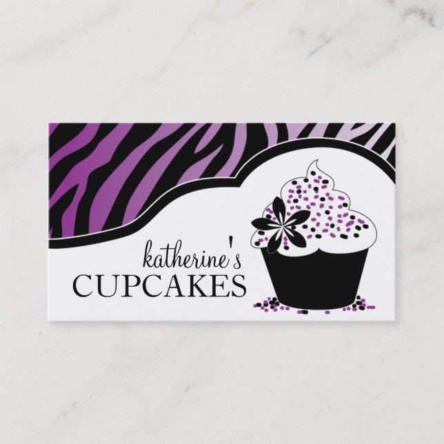 Sassy Cupcake Business Cards (Front)