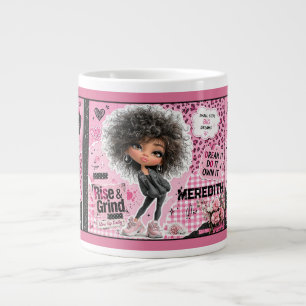 Sassy Custom Name Pink Doll Coffee Mug