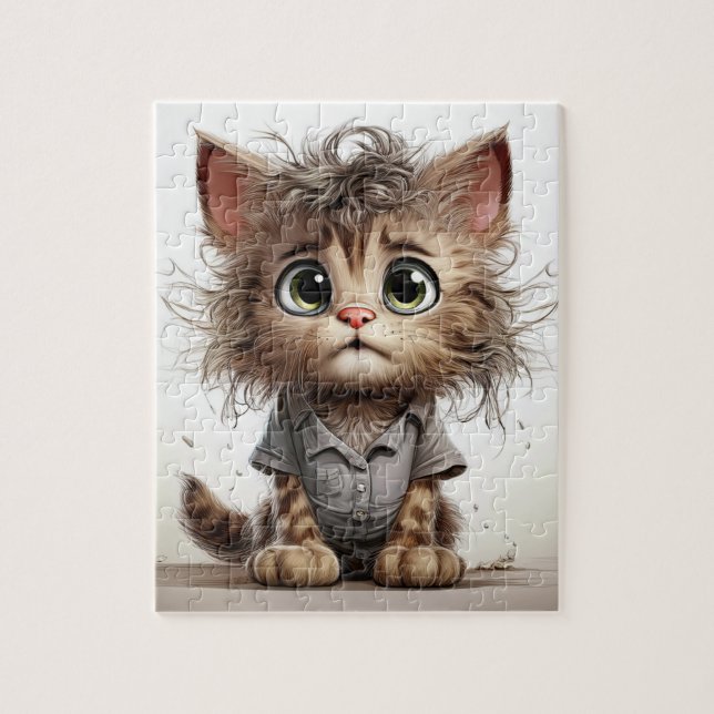 Sassy Cute Kitten Jigsaw Puzzle (Vertical)