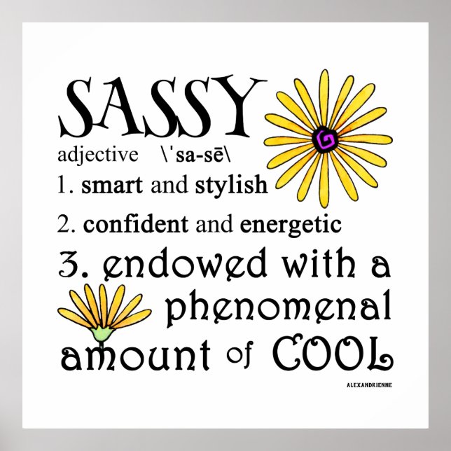 Sassy Defined Poster (Front)