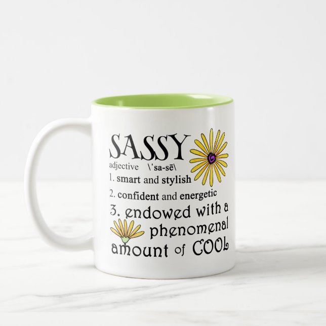 Sassy Defined Two-Tone Coffee Mug (Left)