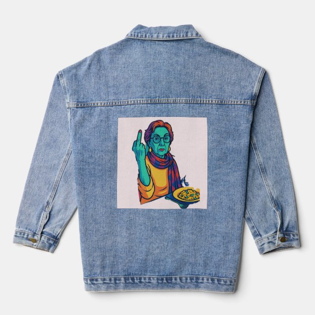 Sassy Denim Jacket-Louise says it without saying i Denim Jacket (Back)