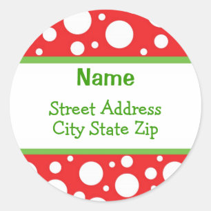 Sassy Dots Christmas Address Labels
