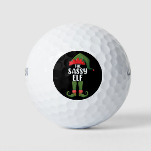 Sassy Elf Matching Family Group Christmas Party Golf Balls