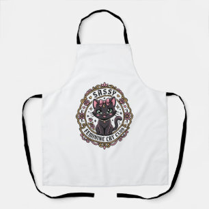 Sassy Feminine Cat Funny Cat Lover Design - Sassy Apron