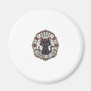 Sassy Feminine Cat Funny Cat Lover Design - Sassy Magnet