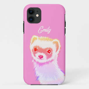 Sassy Ferret In Rainbow Colours iPhone 11 Case