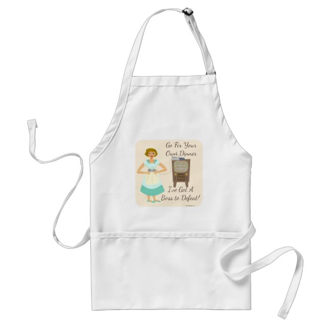 Sassy Fifties Gamer Housewife Kitsch Fifties Art Standard Apron (Front)