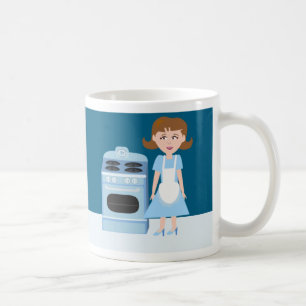 Sassy Fifties Housewife Fun Retro Illustration Coffee Mug