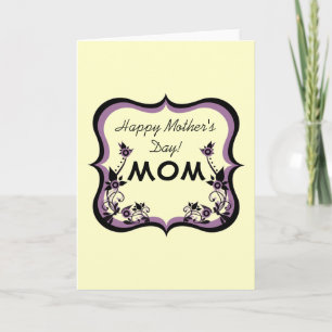 Sassy Floral Mother's Day Greeting Card, Purple Card