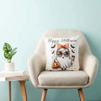 Sassy Ghost Halloween Cushion