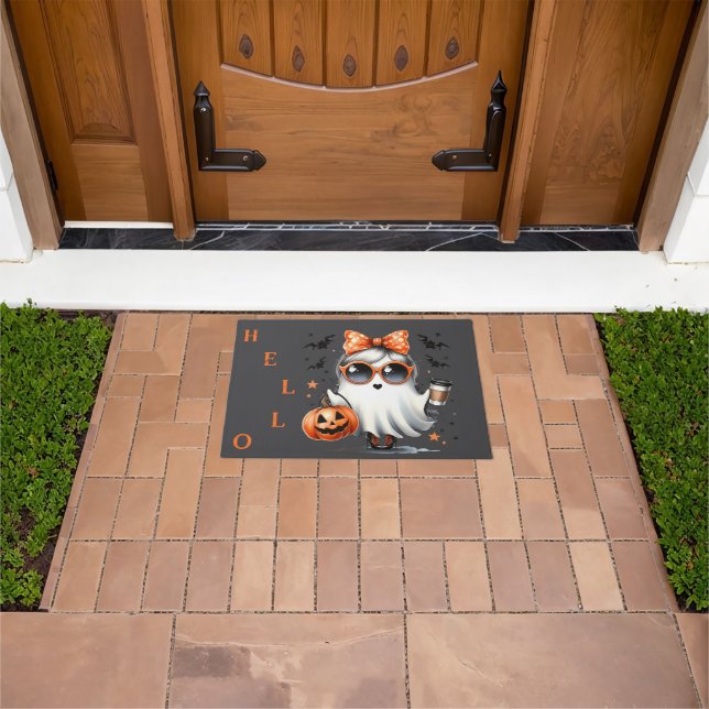 Sassy Ghost Halloween Doormat (Outdoor)