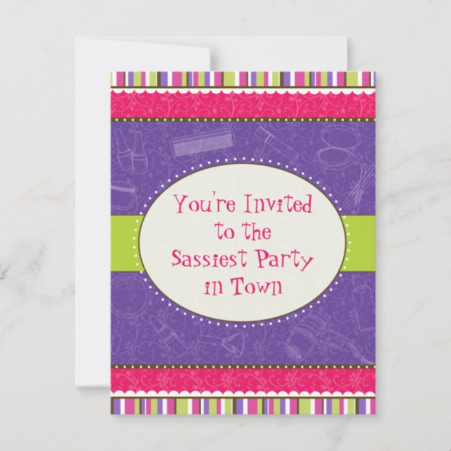 Sassy Girl Birthday Party Invitation (Front)
