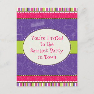 Sassy Girl Birthday Party Invitation