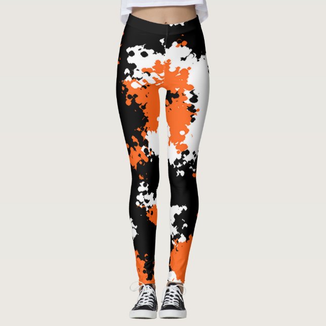 Sassy Girl Camo Leggings - Burnt Orange (Front)