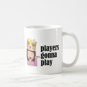 Sassy Girl Emoji - Players Gonna Play Coffee Mug