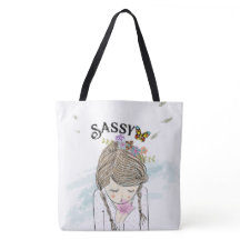 Sassy girl power tote