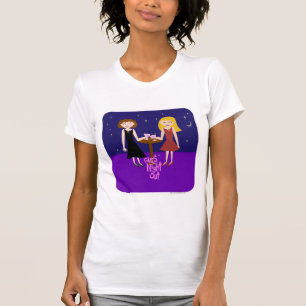 Sassy Girls Night Out Fun Flirty Cartoon T-Shirt