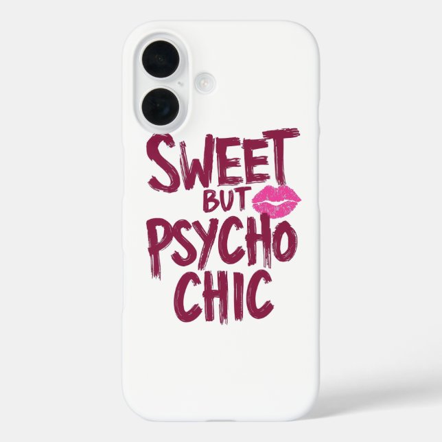 Sassy Girly Humor with Pink Lips Case-Mate iPhone Case (Back)