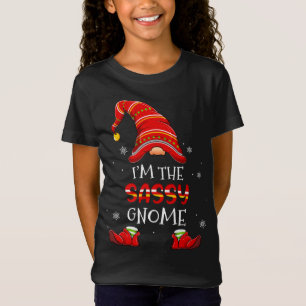 Sassy Gnome Christmas Pajama Matching Family T-Shirt