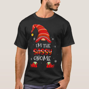 Sassy Gnome Christmas Pajama Matching Family T-Shirt