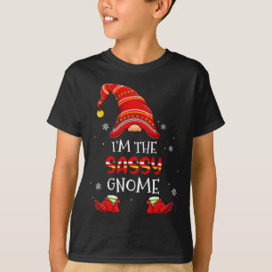 Sassy Gnome Christmas Pajama Matching Family T-Shirt