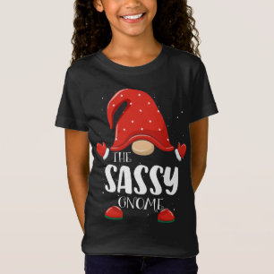 Sassy Gnome Matching Family Christmas Pajama T-Shirt