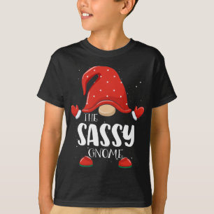 Sassy Gnome Matching Family Christmas Pajama T-Shirt