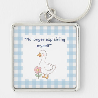 Sassy Goose Gingham Charm Keychain