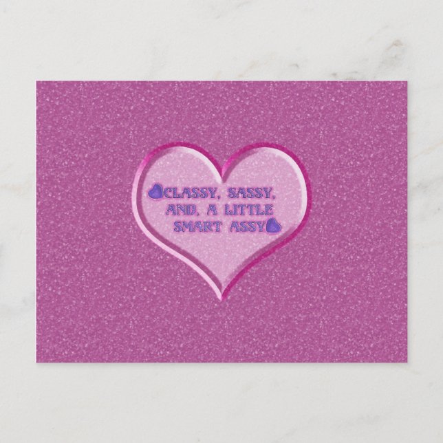 Sassy Heart Postcard (Front)