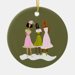 Sassy Holiday Ceramic Tree Decoration