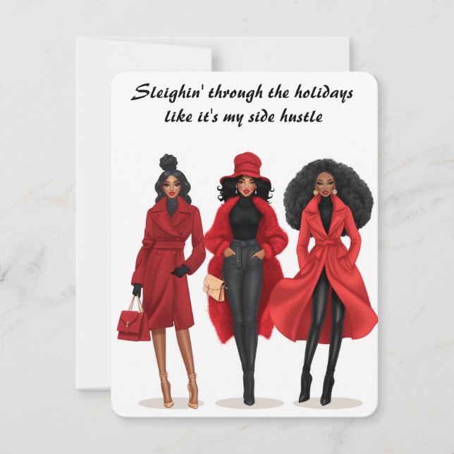 Sassy Holiday Gift Card Sleighing Christmas (Front)
