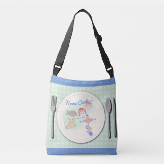Sassy Home Cooking Retro Art Fun Slogan Crossbody Bag