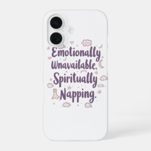 Sassy Introvert Humor with Cute Clouds iPhone 16 Case
