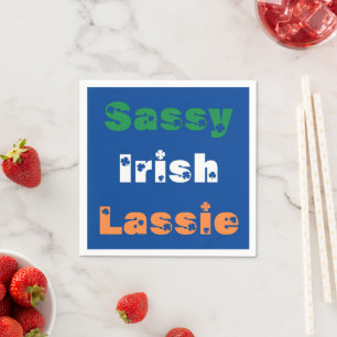 Sassy Irish Lassie  Paper Napkin