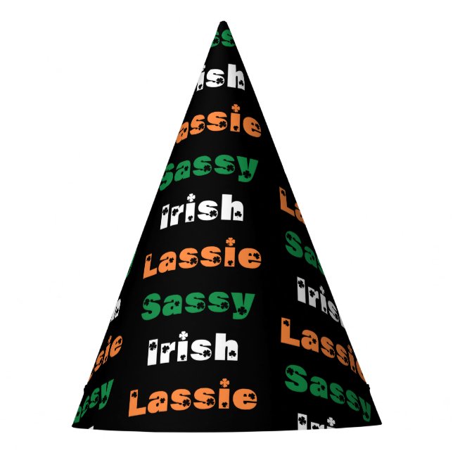 Sassy Irish Lassie  Party Hat (Front)