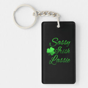 Sassy Irish Lassie St Patricks Day Key Ring