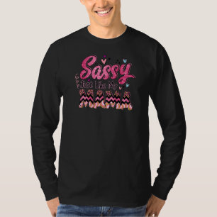 Sassy Just Like My Mama Tie Dye Leopard Mum Mother T-Shirt