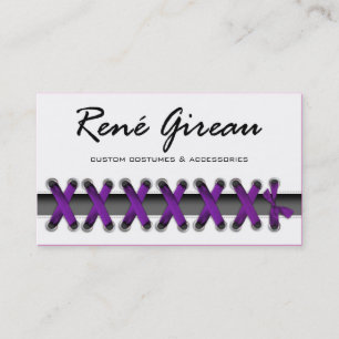 Sassy Lace Up Costume Designer Stylist Wardrobe Business Card