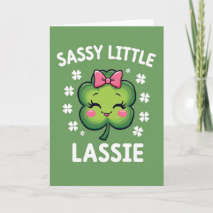 Sassy Lassie Shamrock Card