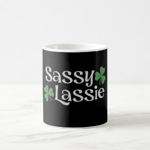Sassy Lassie St Patrick's Day Irish Girl Shamrock Coffee Mug