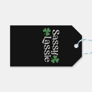 Sassy Lassie St Patrick's Day Irish Girl Shamrock Gift Tags