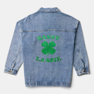 Sassy Lassie St. Patrick's Day Tee Denim Jacket