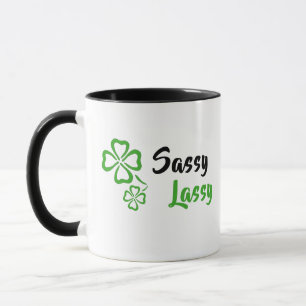 Sassy Lassy with Shamrock Mug